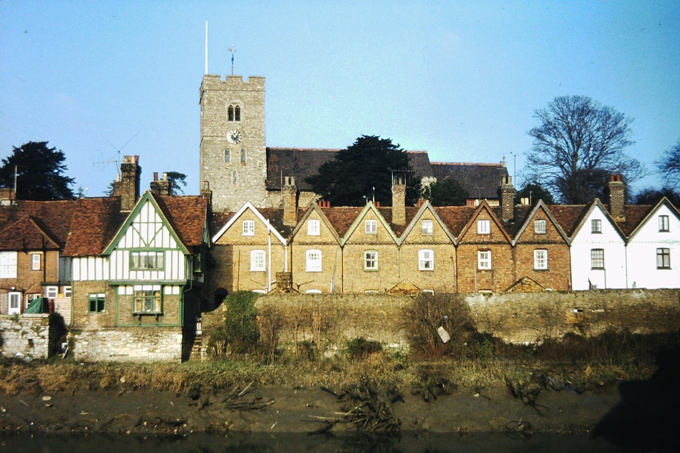 Aylesford church sits on a small hill overlooking the village