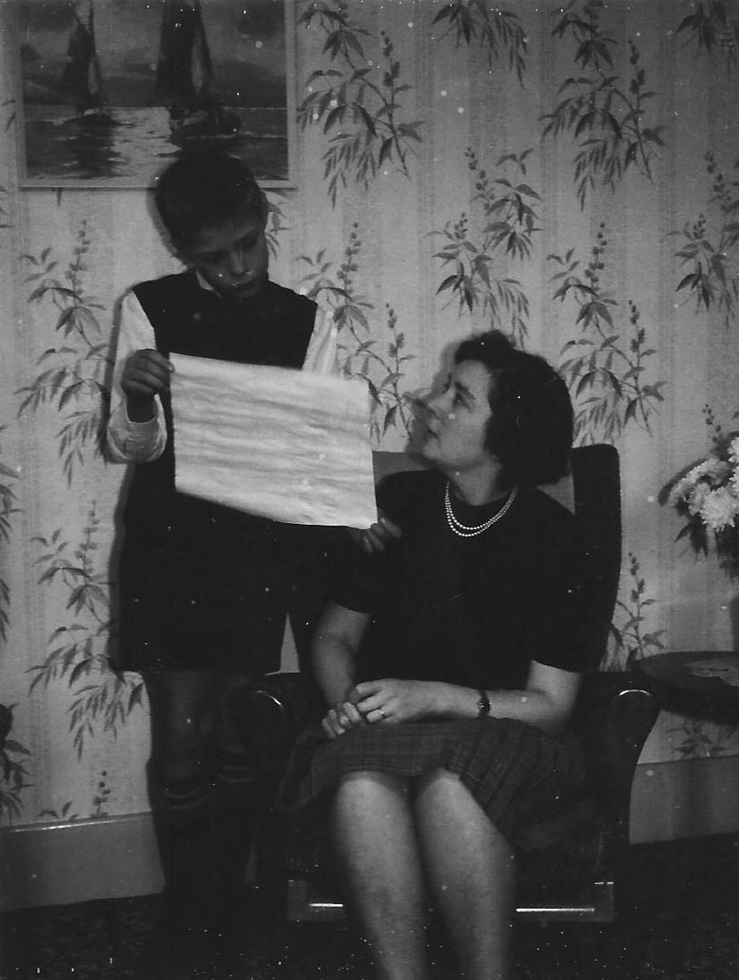 Reading my list of demands to my mum . . . ?