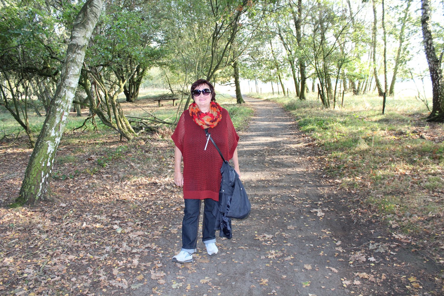 Gatti enjoying a woodland stroll in the Boberger Niederung Nature Reserve, October 2014
